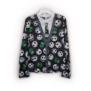 JACK SKELLINGTON NIGHTMARE BEFORE CHRISTMAS Top Fleece Size Small